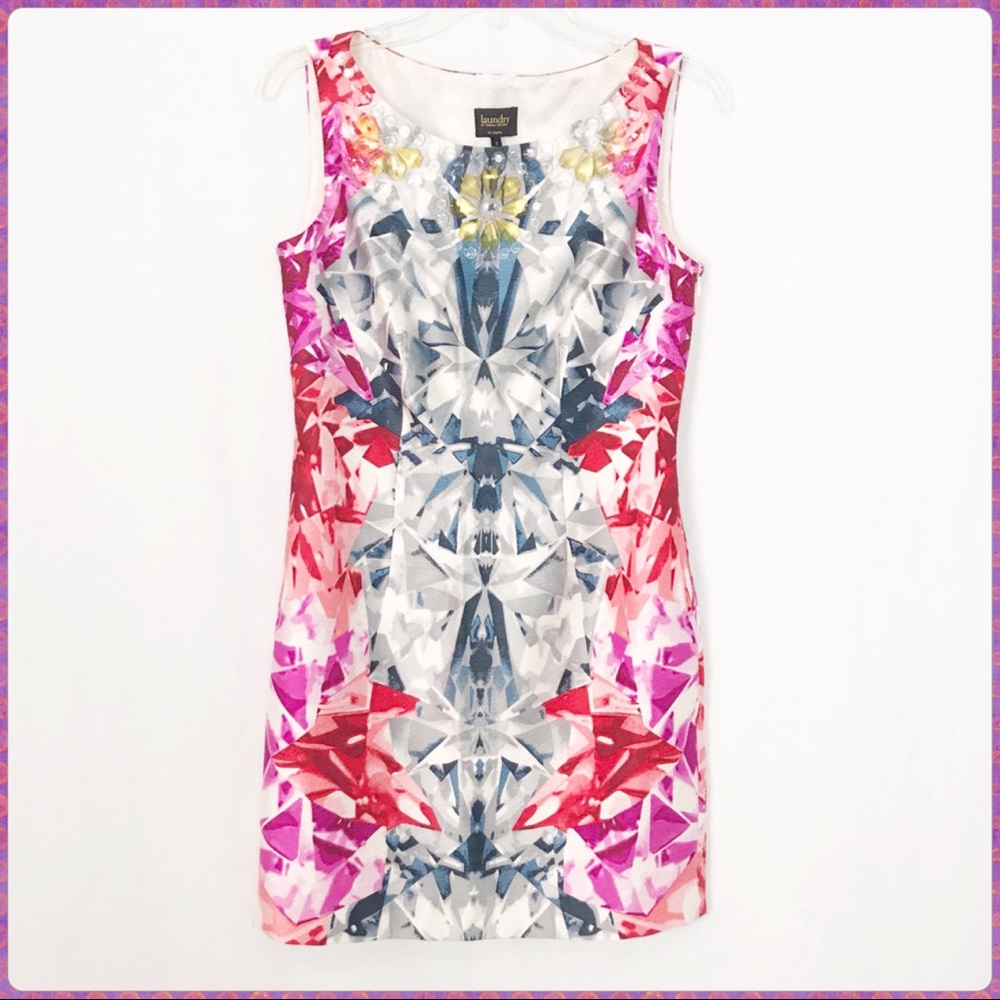 Laundry by Shelli Segal silk sheath dress size 2